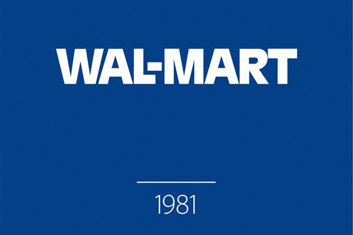 Walmart 1981 Logo on a dark blue background