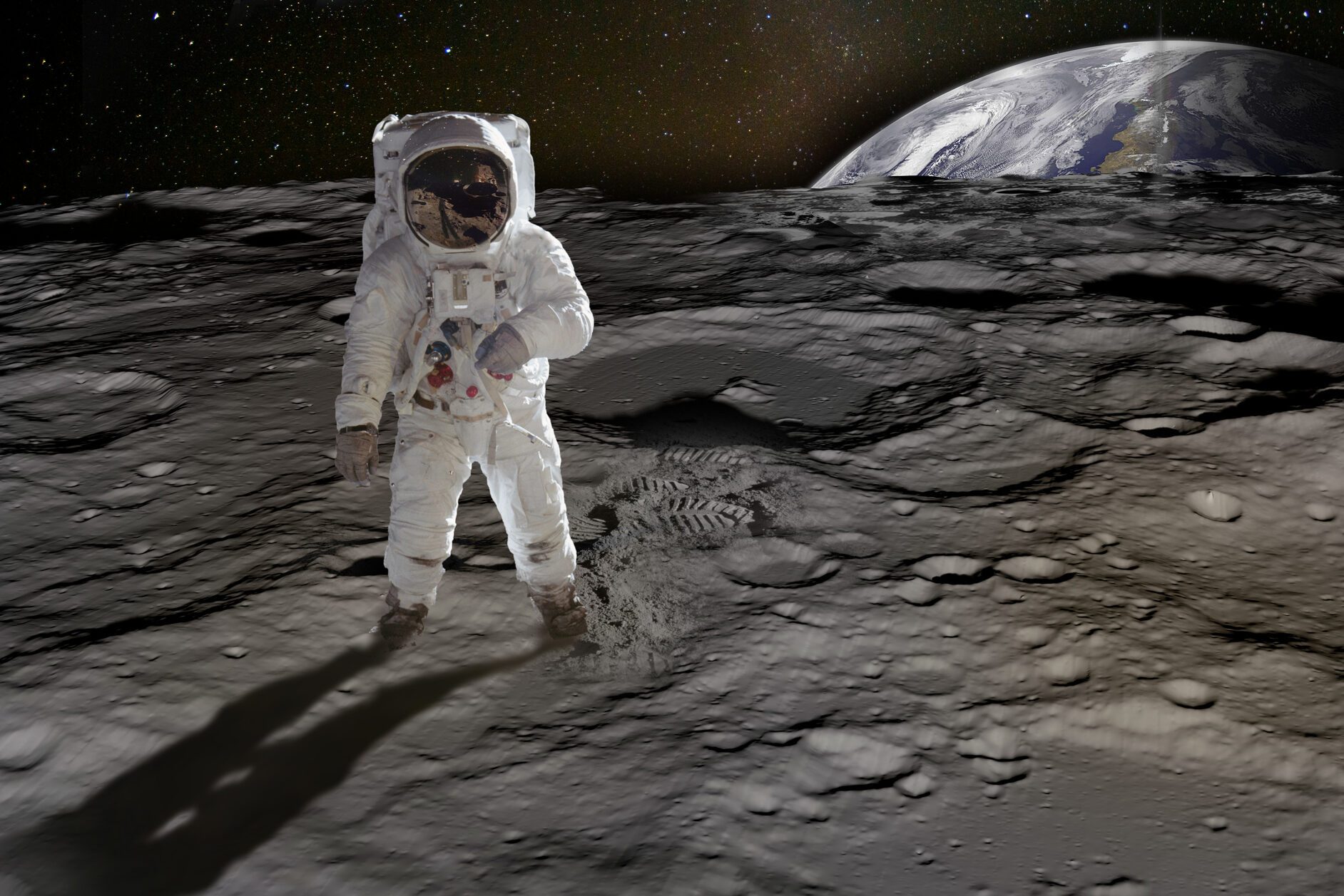 Astronaut on the moon