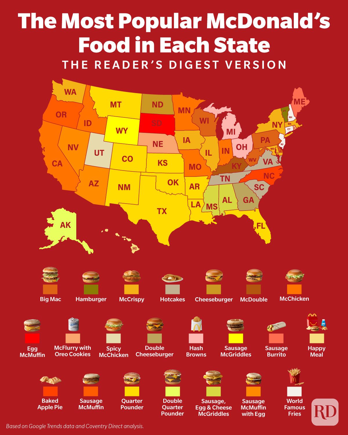 The Most Popular Mcdonald‘s Food In Each State