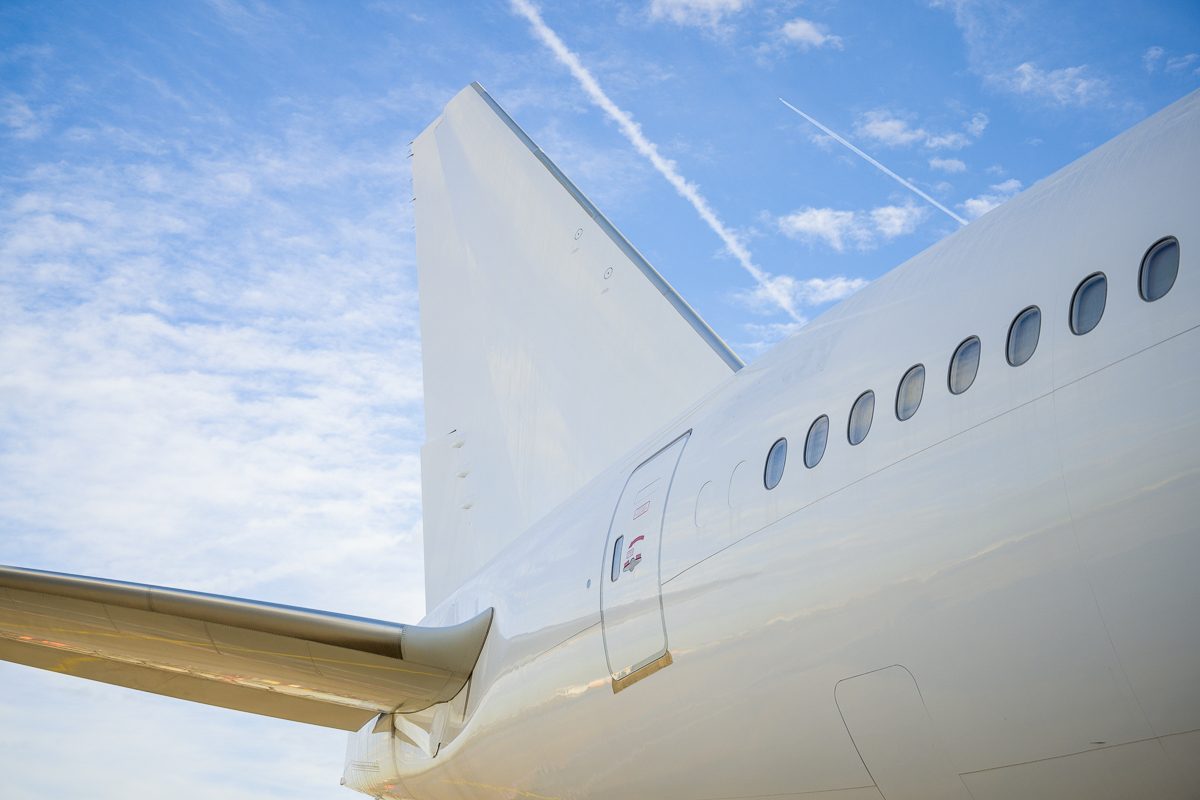 tail and rudder of airplane