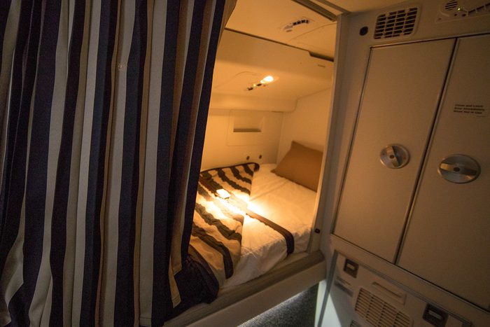 crew bunk in airplane