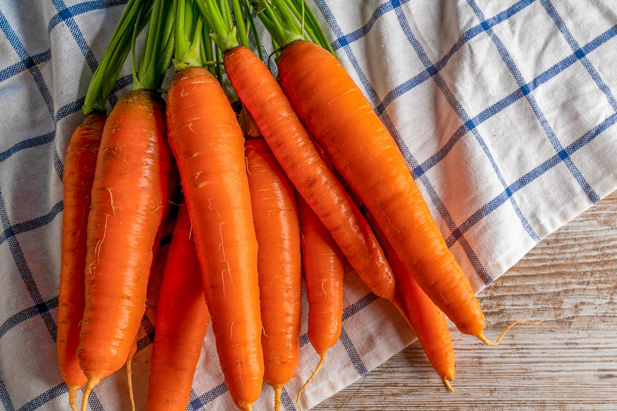 carrots on a table