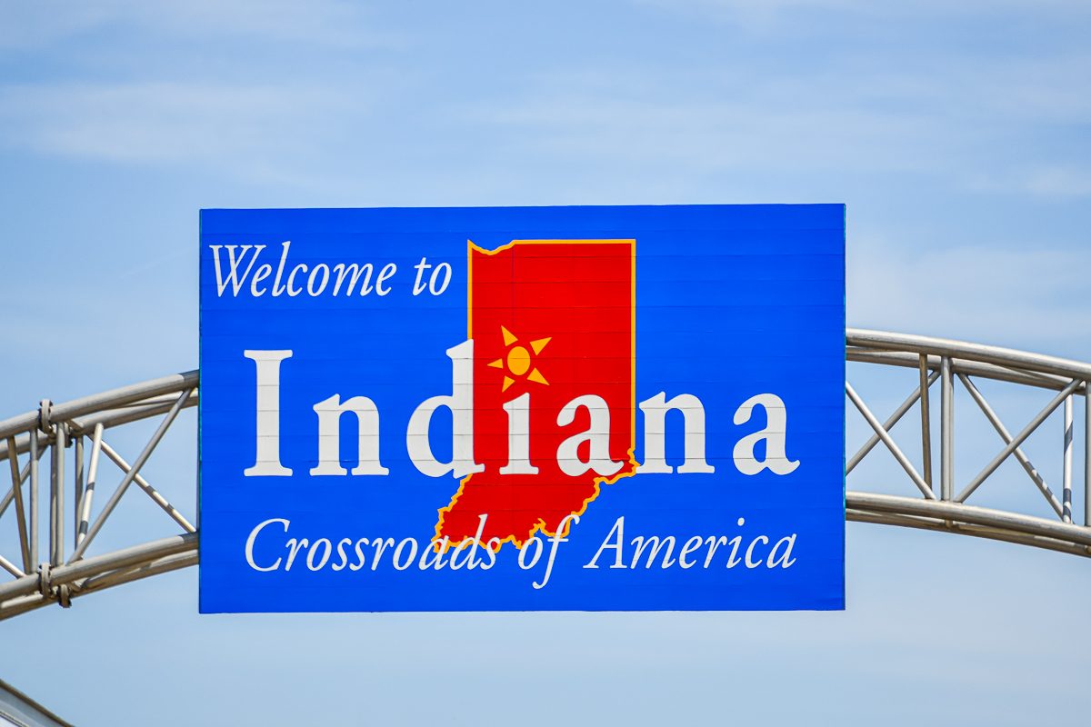Indiana highway sign