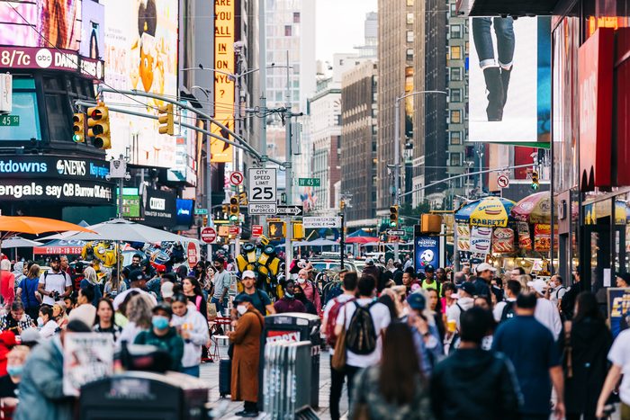 crowded times square