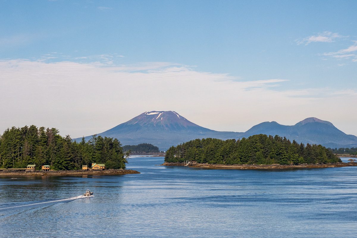 Mount Edgecumbe volcano in alaska