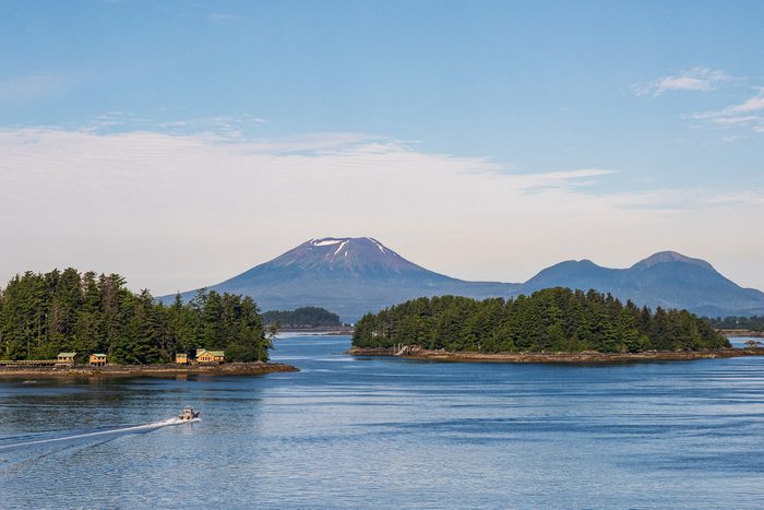 Mount Edgecumbe volcano in alaska