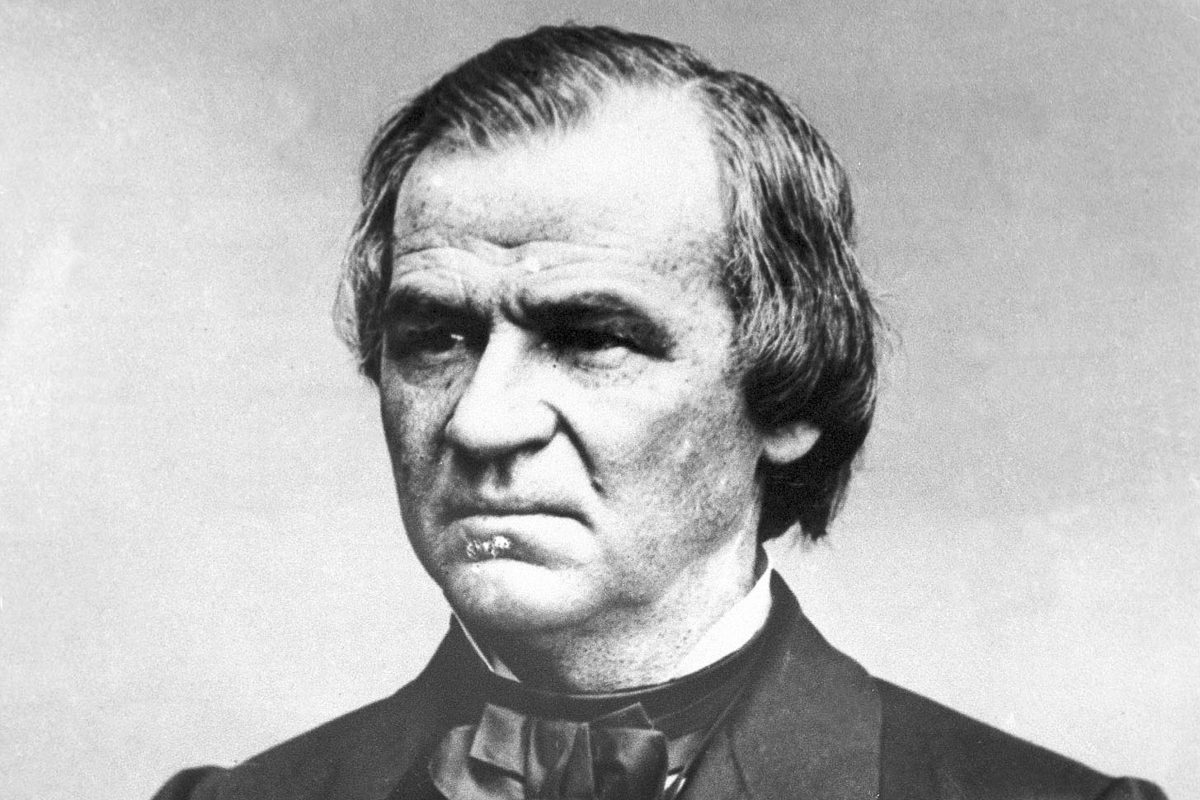 Portrait of president Andrew Johnson
