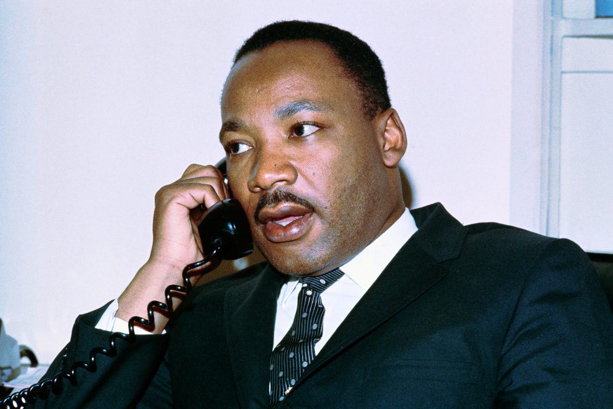 Martin Luther King on the phone