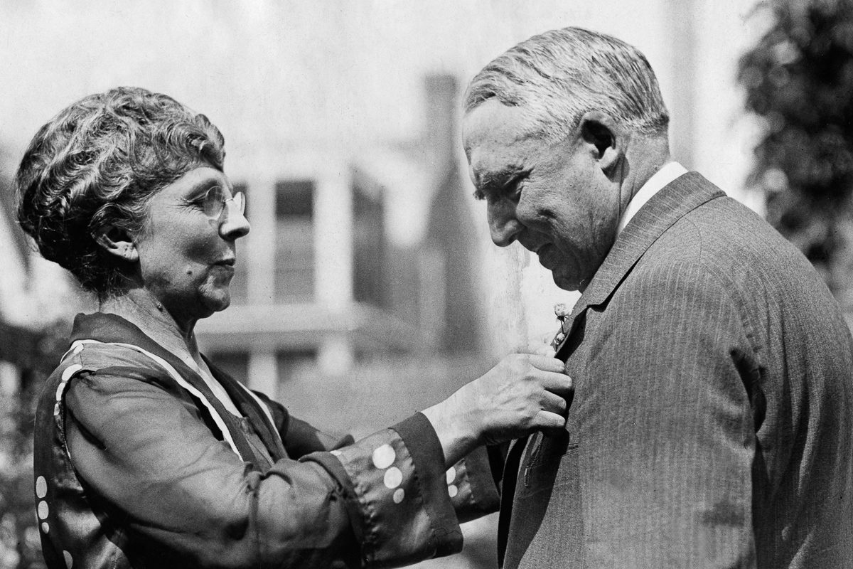 Warren G. Harding with his wife Florence