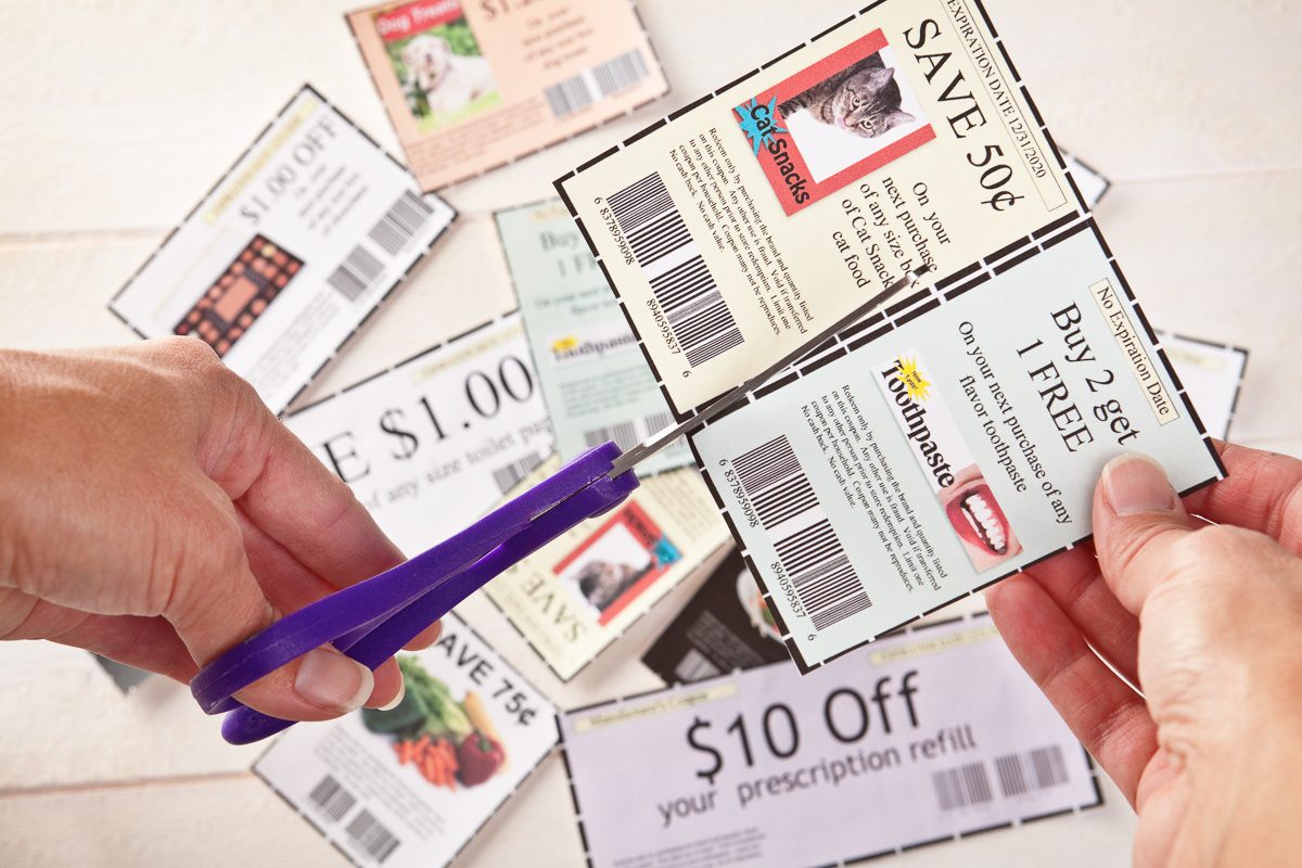 cutting coupons