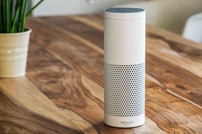 White Amazon Echo Plus