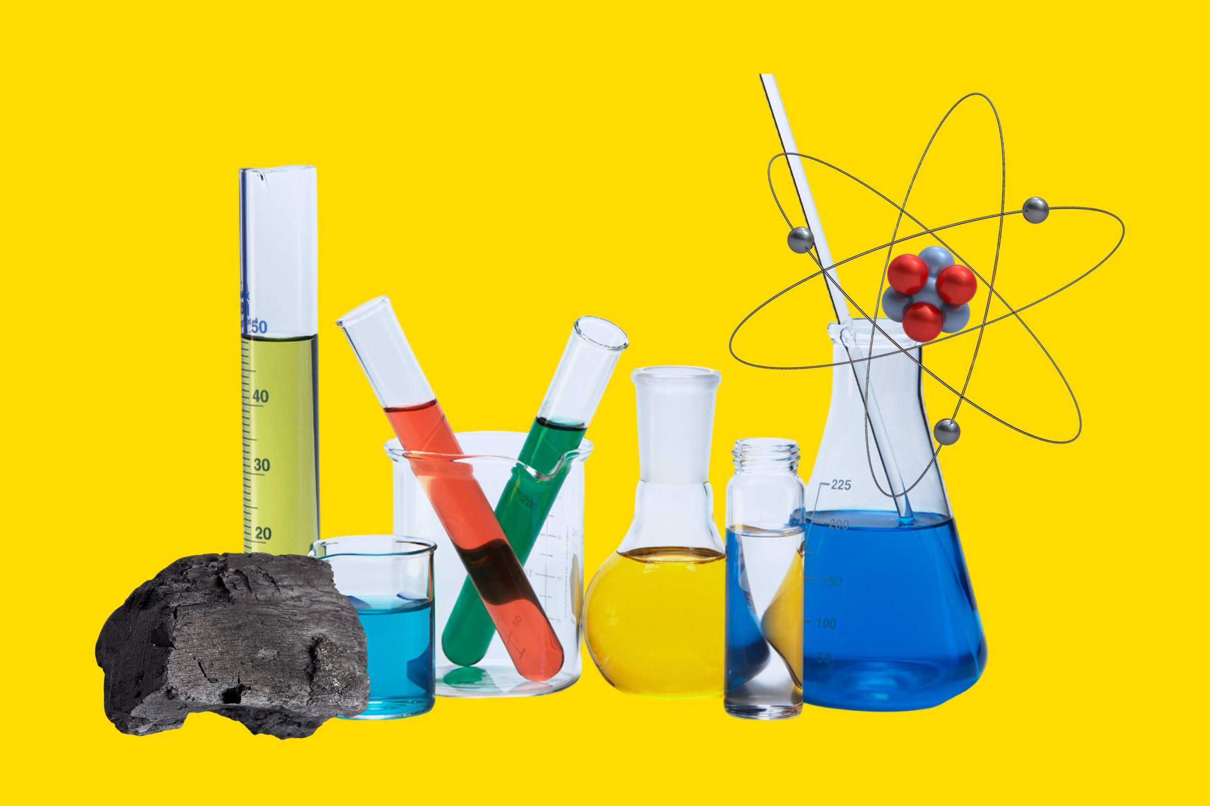 Science Trivia Questions About Chemistry Collage Graphic