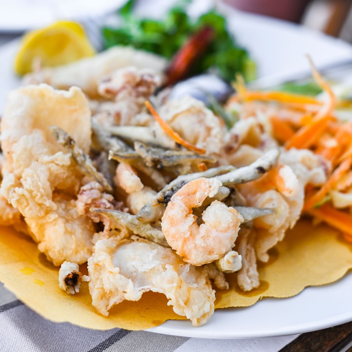 lightly fried shrimp